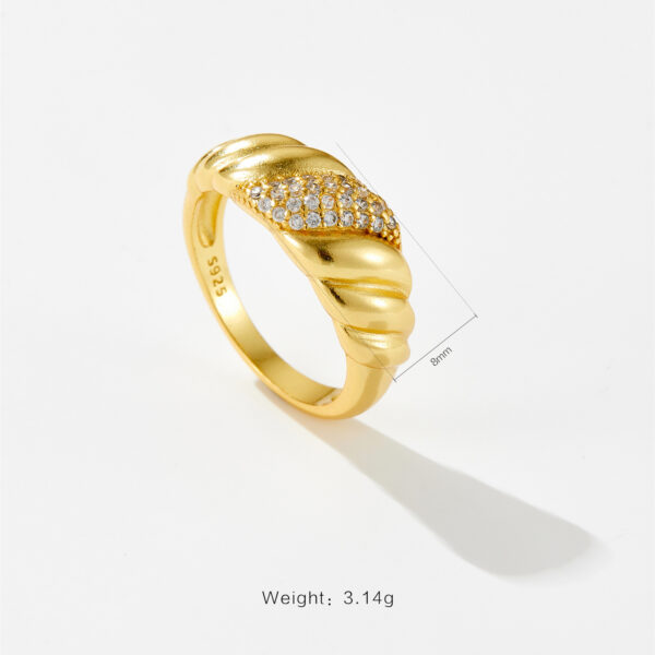 Versatile Design Geometric Irregular Spiral Ring - Image 5