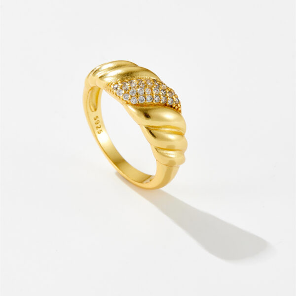 Versatile Design Geometric Irregular Spiral Ring - Image 3