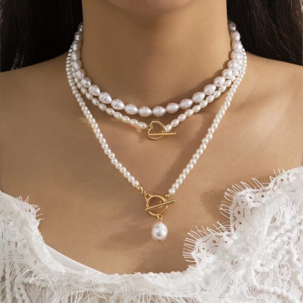 Baroque Shaped Pearl Necklace Creative - Image 3