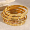 European And American Stainless Steel Zircon Bracelet Buckle Bracelet - Image 8