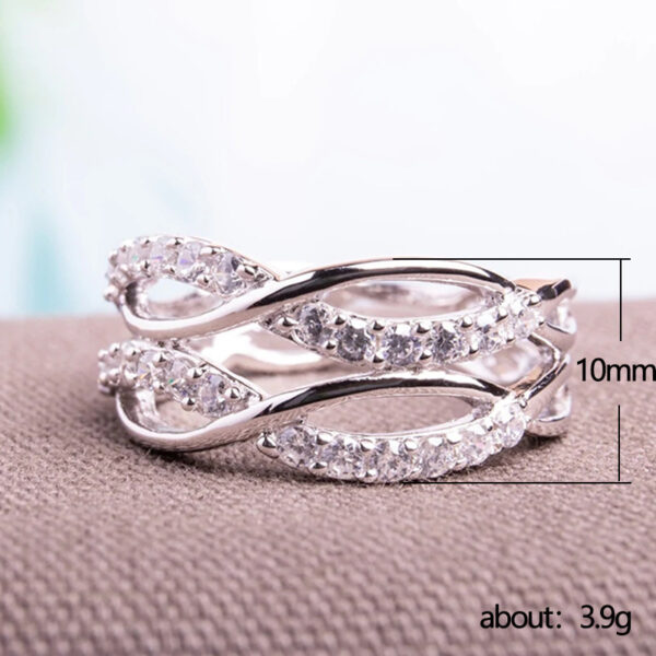 Multi-line Interwoven 8-shaped Ring For Women - Image 4