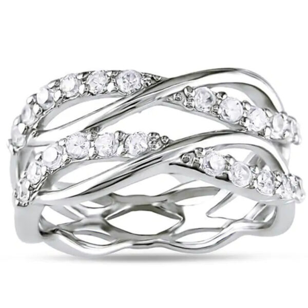 Multi-line Interwoven 8-shaped Ring For Women - Image 5